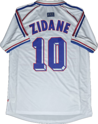 Camiseta retro de visitante de Francia de Zinedine Zidane 1998