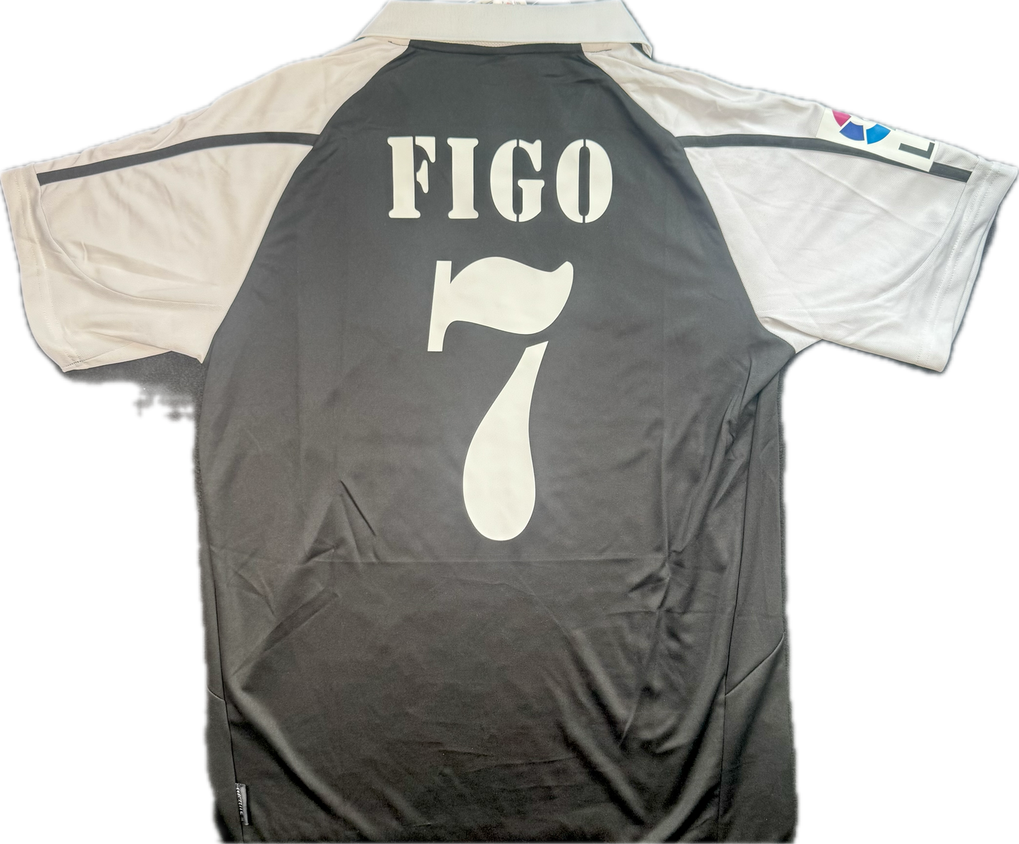 Retro Luís Figo 2001/2002 Real Madrid Adidas camiseta de visitante (#7)
