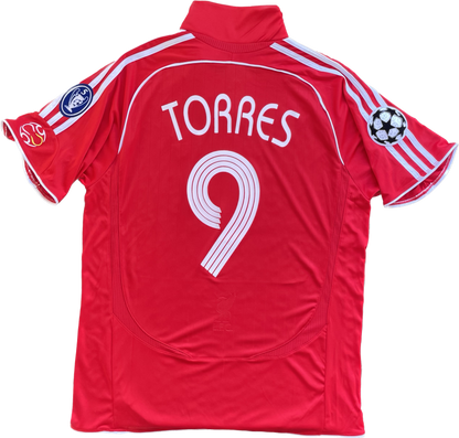 Retro Fernando Torres #9 Liverpool Champions League Trikot