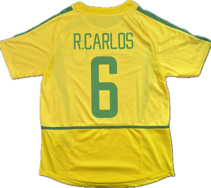 Camiseta retro local de Brasil de Roberto Carlos 2002 (#6)