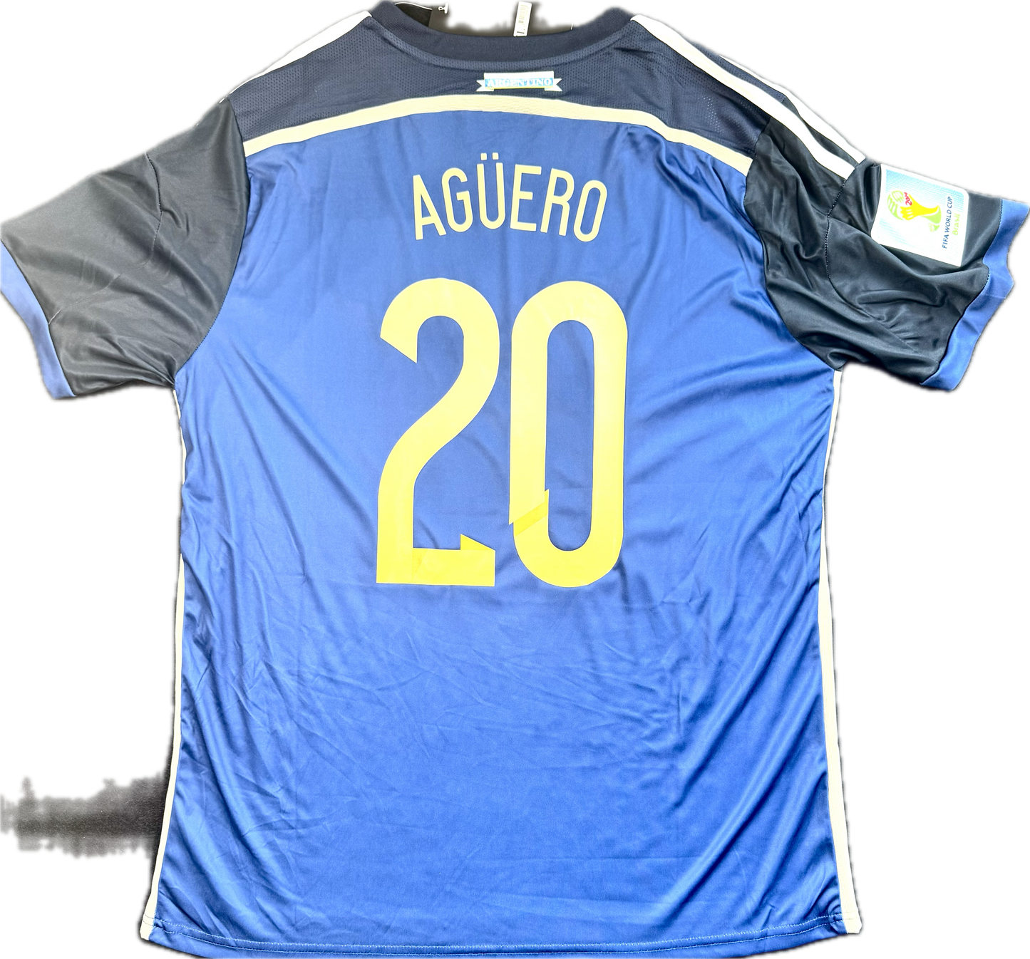 Camiseta retro Sergio Agüero 2014 Argentina visitante (#20)