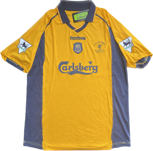 Retro Steven Gerrards Liverpool-Auswärtstrikot 2000–01 – FA-Cup-Ruhm