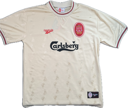 Camiseta retro de visitante del Liverpool John Barnes 1996/1997 (#10)