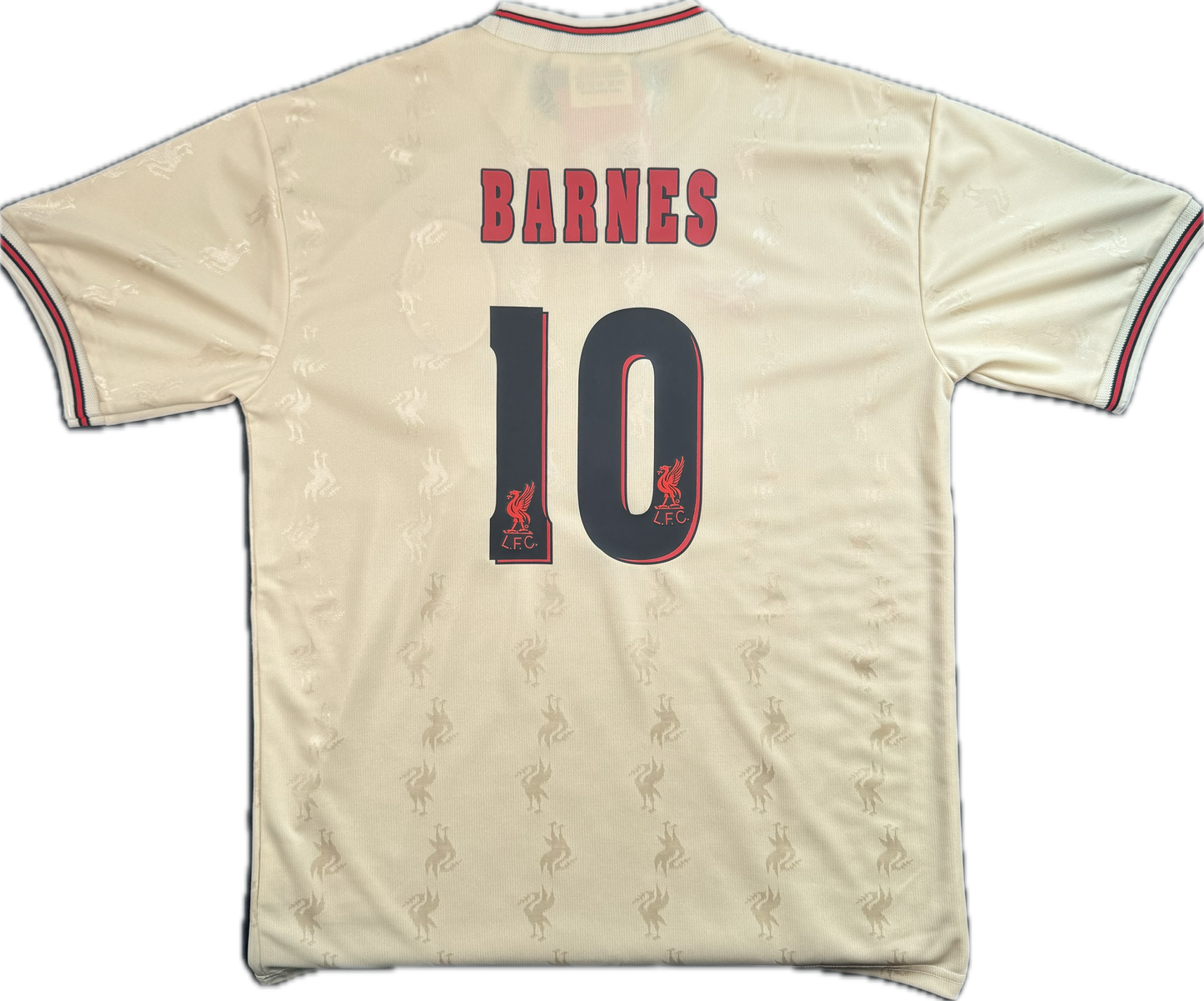 Camiseta retro de visitante del Liverpool John Barnes 1996/1997 (#10)