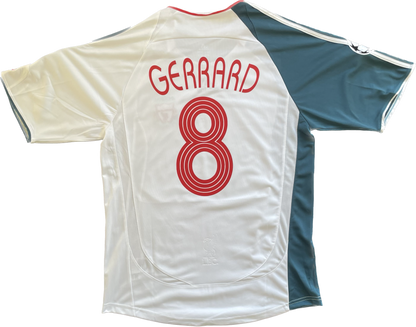Retro Steven Gerrard #8 Liverpool 2006 Adidas Auswärtstrikot (Champions League)