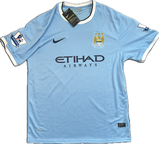 Retro Sergio Agüero 2013/2014 Manchester City Heimtrikot (#16)
